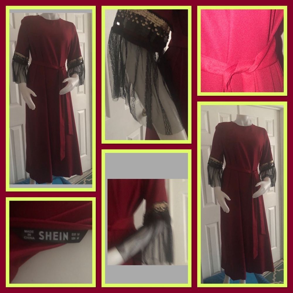 SHEIN Red Maxi Dress Medium NWOT